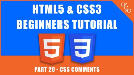 HTML5 & CSS3 - Beginners Tutorial - Part 20 - CSS Comments Tutorial