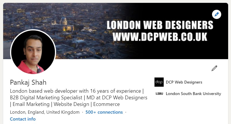 DCP Web Designers LinkedIn Profile