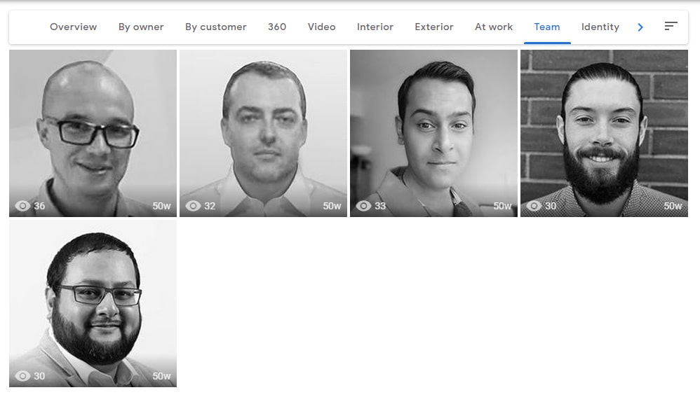 Example Google My Business Team Member Images