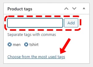 Add product tags