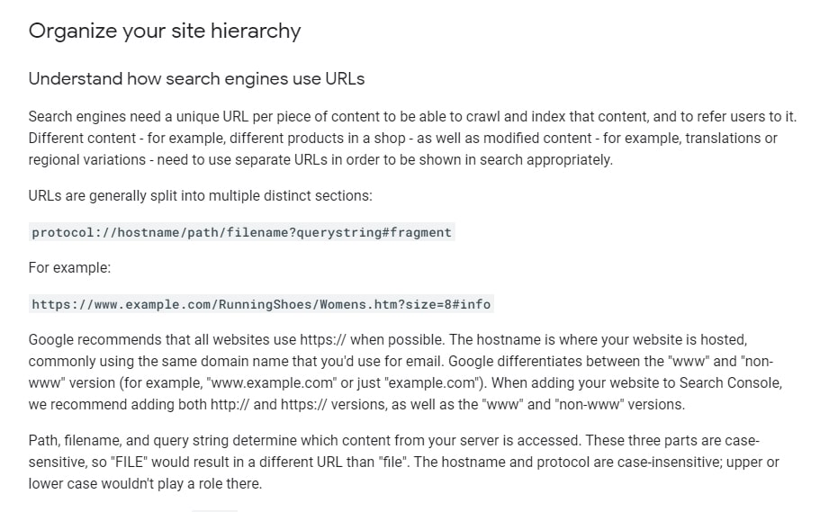 Understand how search engines use URLs