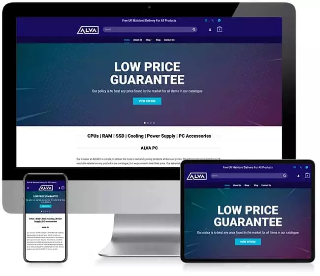 ALVA PC WooCommerce Website Design