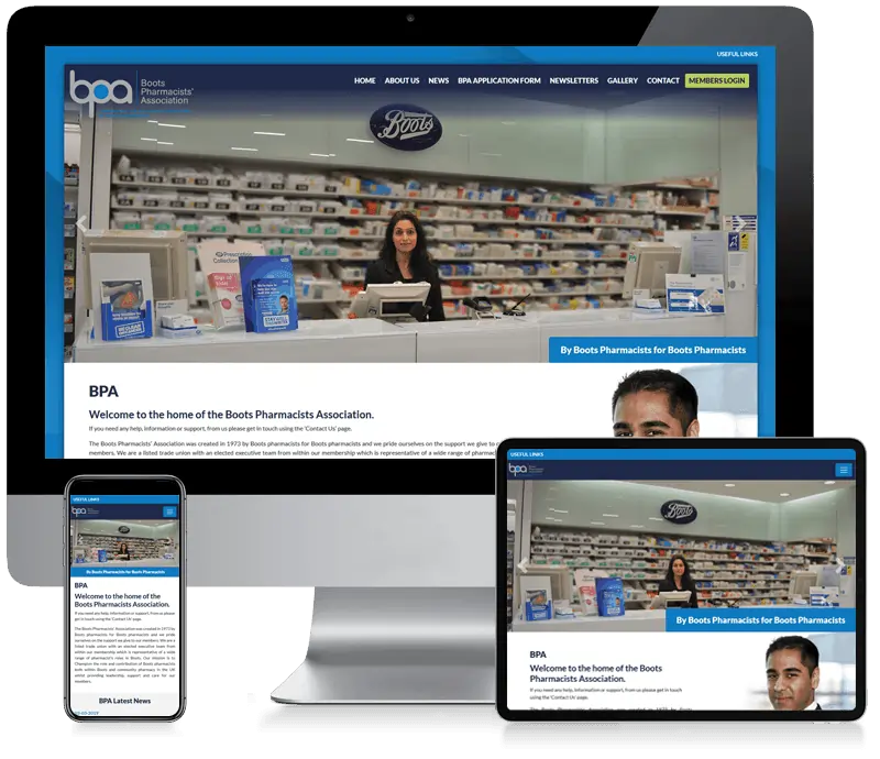 Boots Pharmacy Association Corporate Web Design